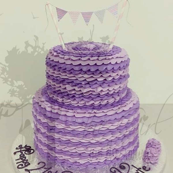 Two Tier Purple and Lilac Frills