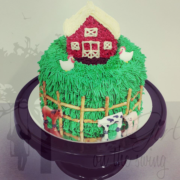 Barn Cake with Animals