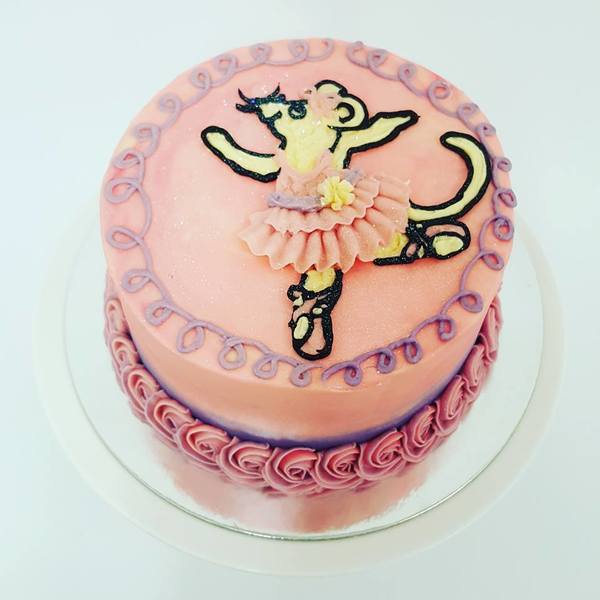 Pink and Purple Angelina Ballerina Cake