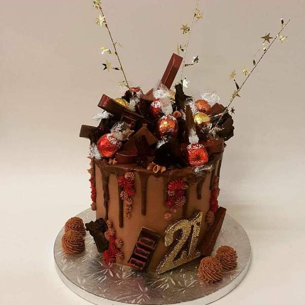 Tall Red, Bronze and Gold Chocolate Overload