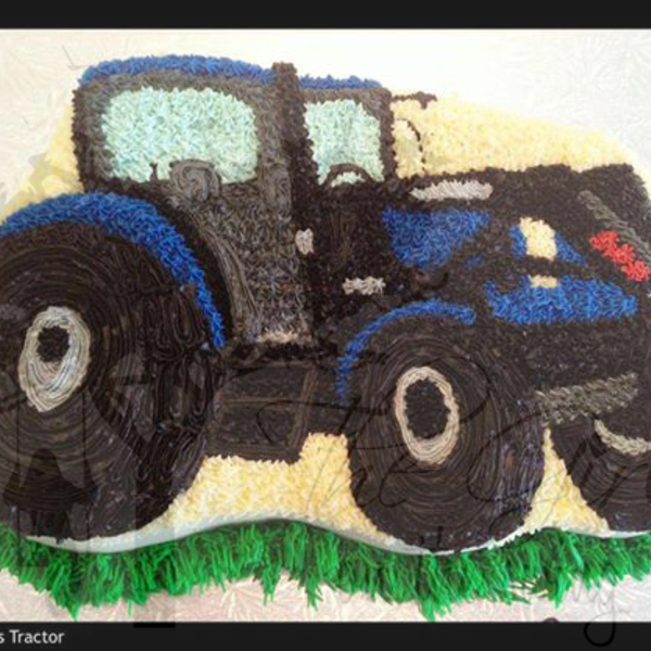 Black and Blue Tractor